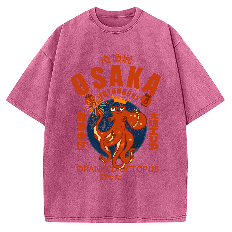 Osaka October Hanabi fireworks Vintage Washed T-shirt