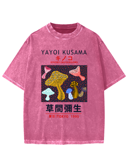 Yayoi Kusama Mushroom Vintage Washed T-shirt