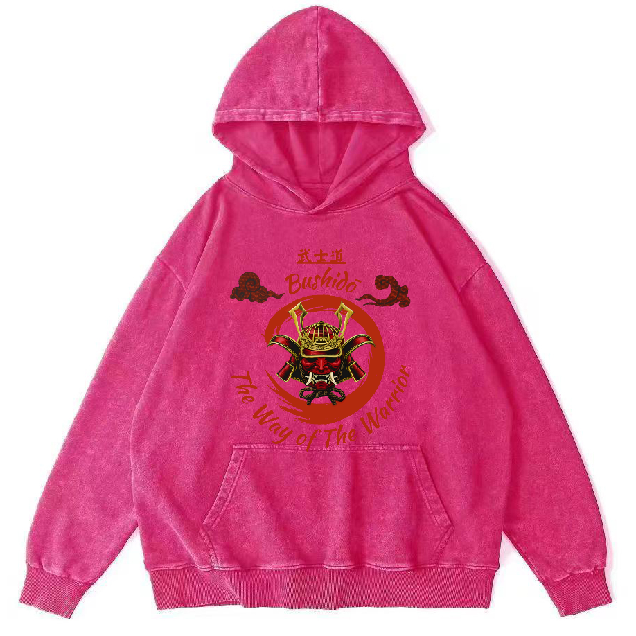 Samurai Spirit Vintage Distressed Hoodie-Zazasy