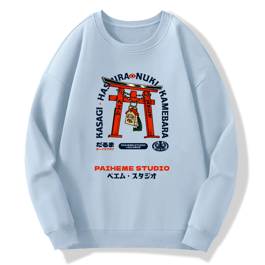 Japanese retro style Cotton Pullover Sweatshirt