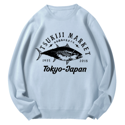 The Highest Quality Tuna in Japan Round Neck Sweatshirt-Zazasy