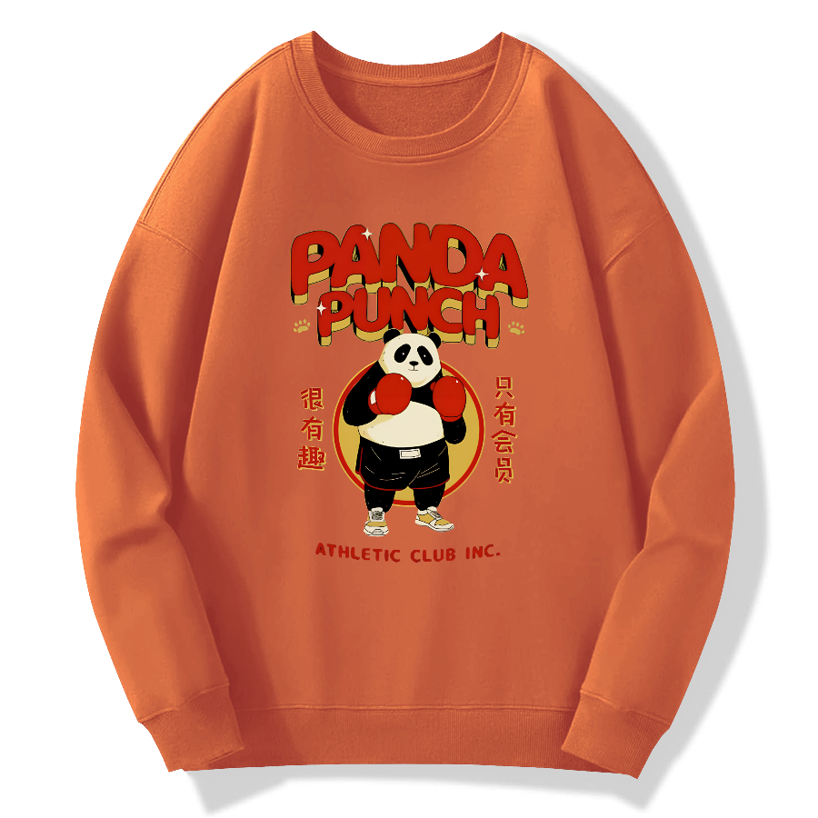Panda Boxing Sports Club Cotton Pullover Sweatshirt