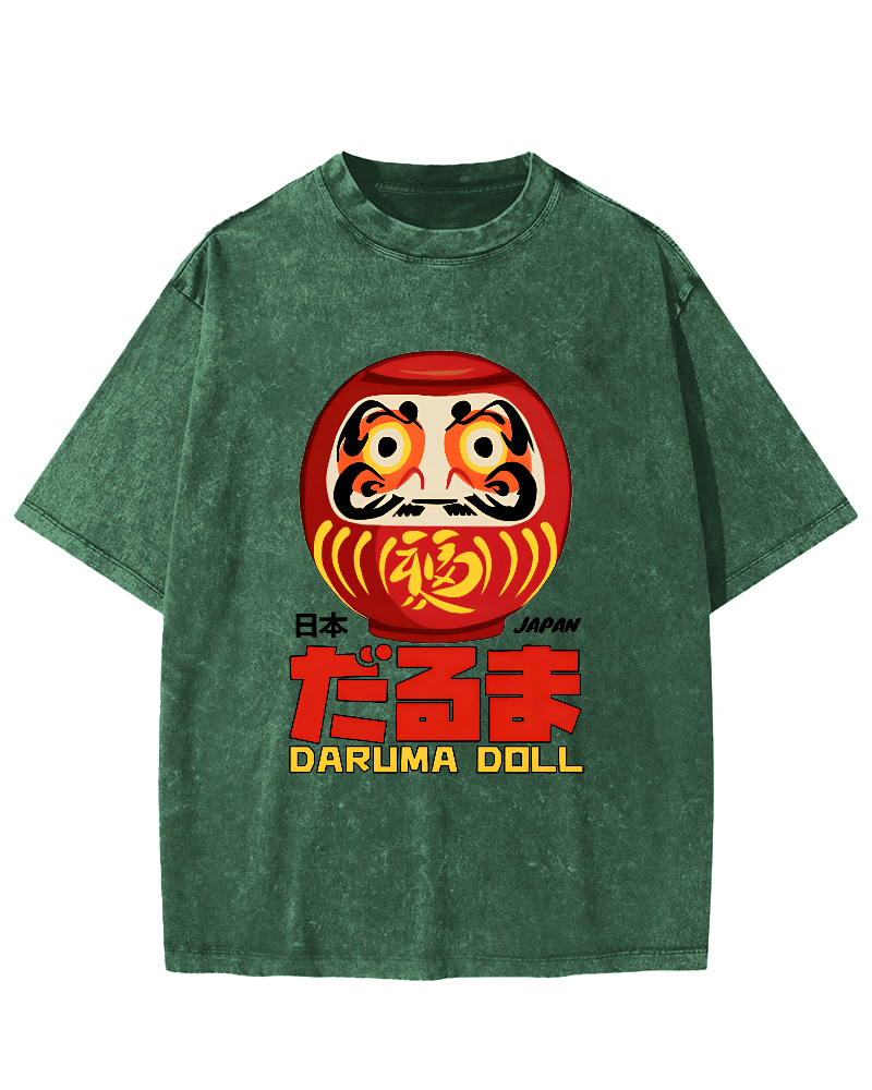 Cartoon Japanese Pattern Vintage Distressed T-shirt-Zazasy