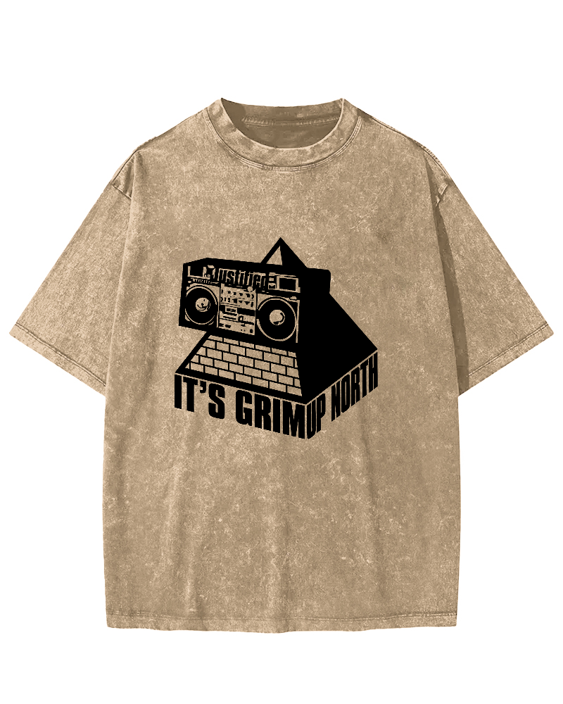 The northern region is shrouded in dense clouds Vintage Washed T-shirt