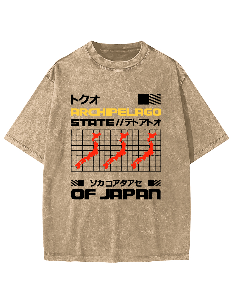 Kyoto, Japan Vintage Washed T-shirt-Zazasy