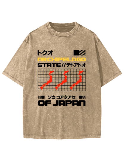 Kyoto, Japan Vintage Washed T-shirt-Zazasy