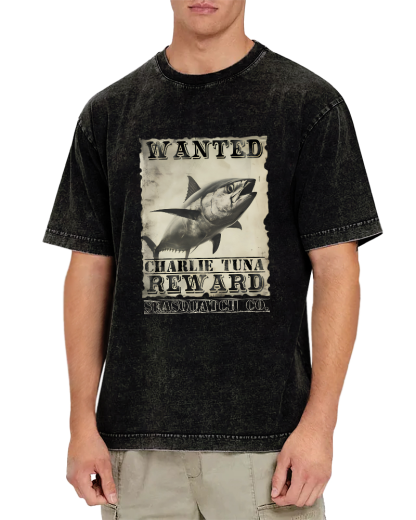 Japanese Tuna Leisure Vintage Distressed T-shirt-Zazasy