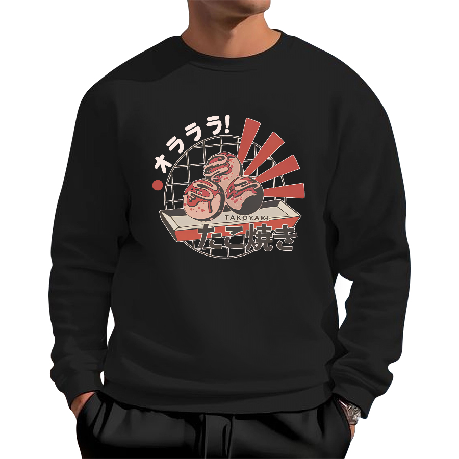 Takoyaki Japanese Cotton Pullover Sweatshirt