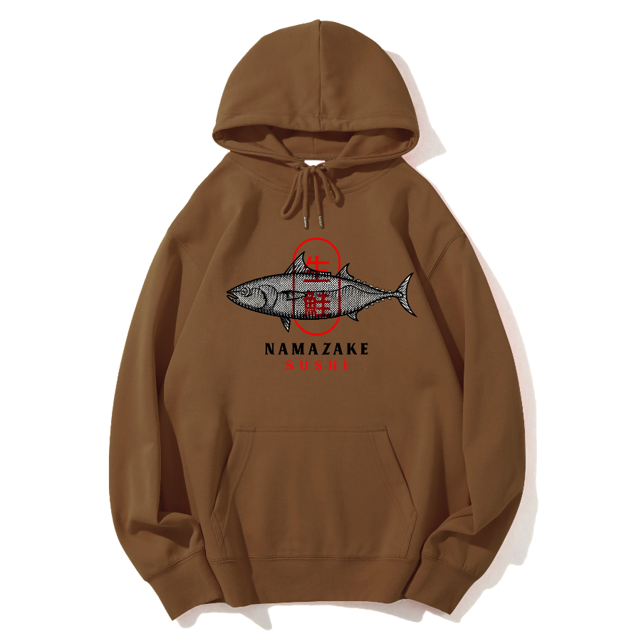 Japanese Sushi Raw Salmon Cotton Hoodie