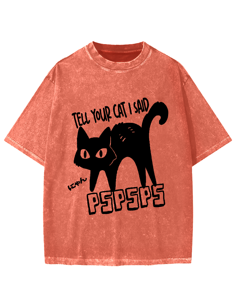 Attract Cats Vintage Washed T-shirt