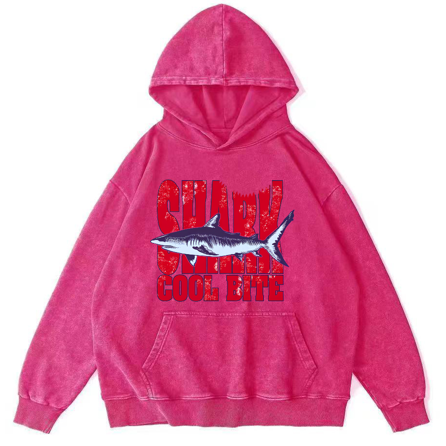 Shark Vintage Washed Hoodie-Zazasy