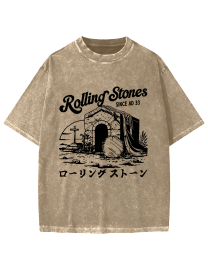 Rolling Stones Funny Easter Vintage Washed T-shirt
