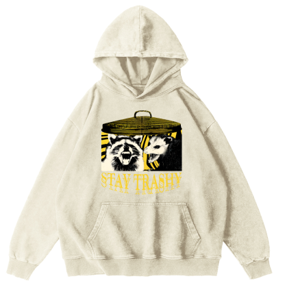 Raccoons and Mice Vintage Distressed Hoodie-Zazasy