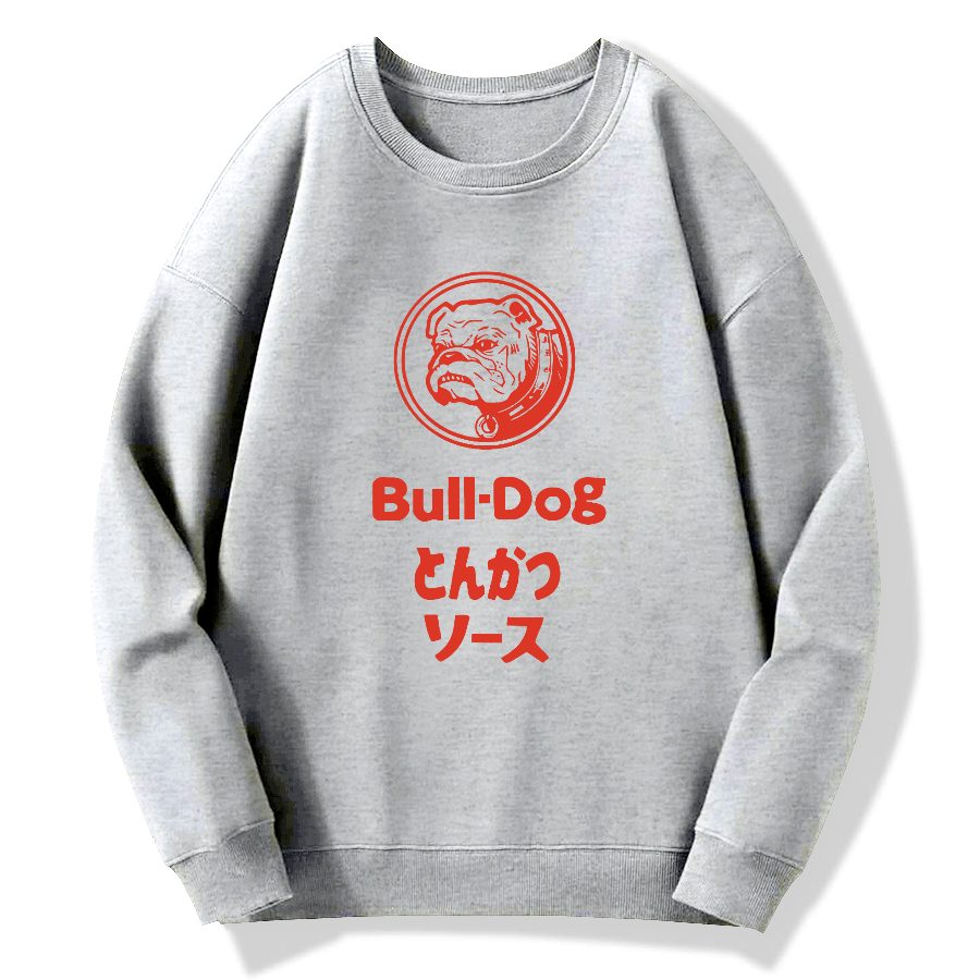 bull dog Cotton Pullover Sweatshirt