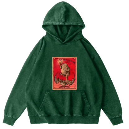 Japanese Matches Frog & Bat Vintage Distressed Hoodie-Zazasy