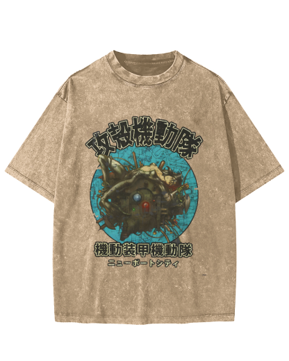 Japanese Armored Mechanical Team Vintage Distressed T-shirt-Zazasy