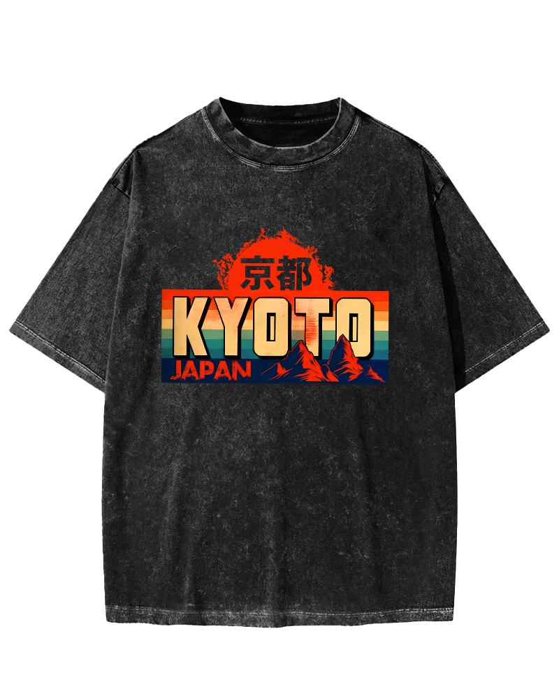 Kyoto Vintage Washed T-shirt-Zazasy