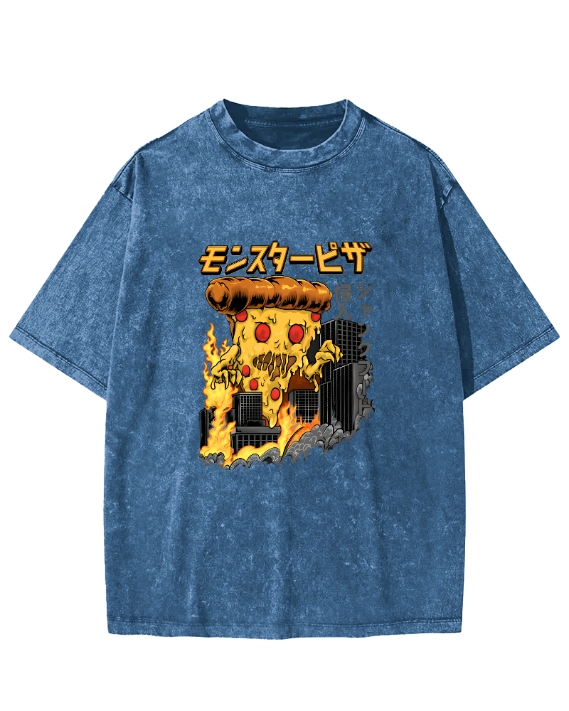 Japanese Personalized Abstract Patterns Vintage Distressed T-shirt-Zazasy