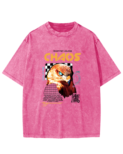 Japanese Eagle Pattern Vintage Distressed T-shirt-Zazasy