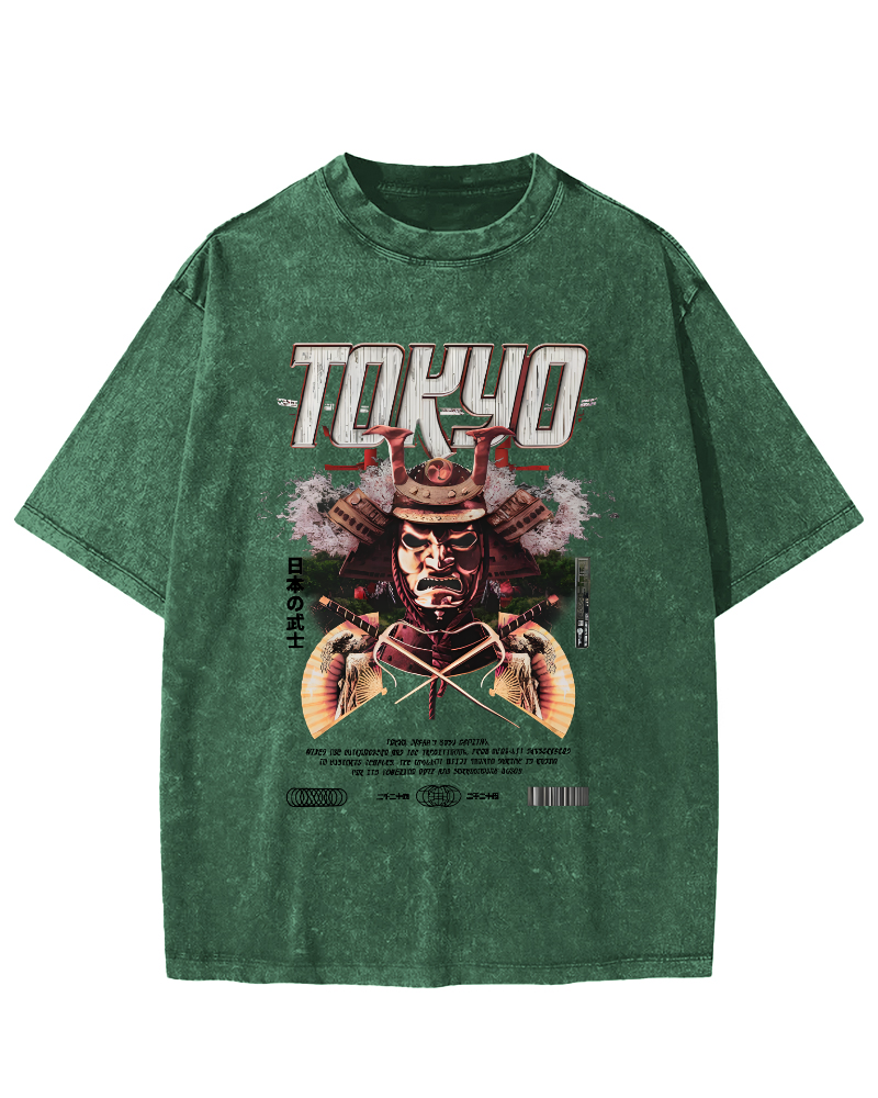 Tokyo Samurai Vintage Washed T-shirt