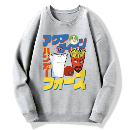 Retro Comics Cotton Pullover Sweatshirt
