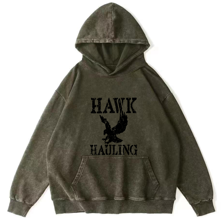 Retro Eagle Pattern Vintage Distressed Hoodie-Zazasy