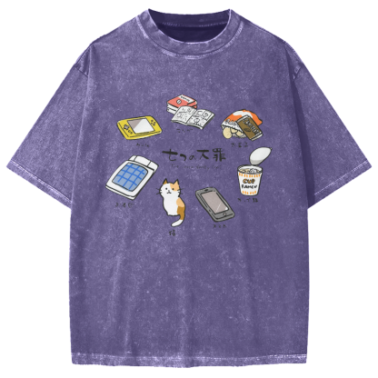 The Seven Deadly Sins Japanese Vintage Washed T-shirt