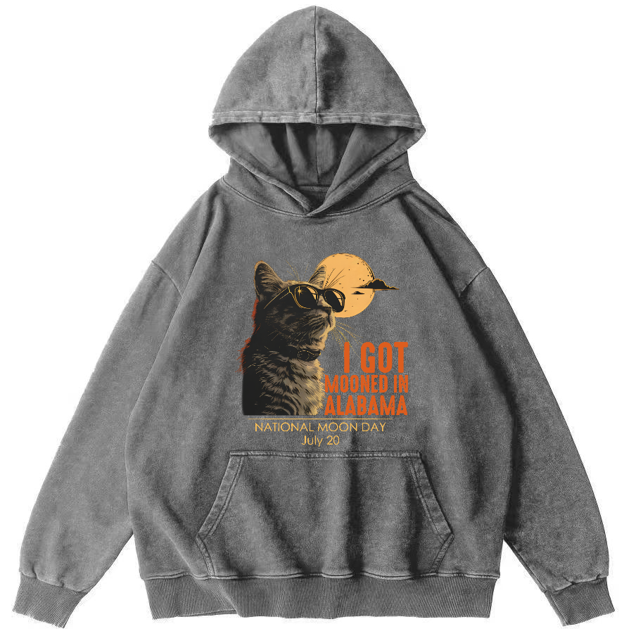 I Got Moonde In Alabama Vintage Washed Hoodie-Zazasy