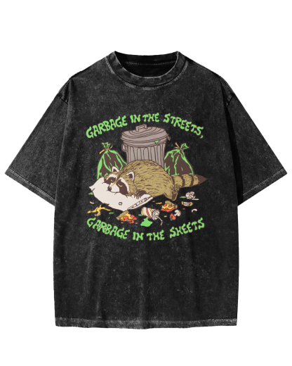 A raccoon That is Well Fed And Sleeping Vintage Distressed T-shirt-Zazasy