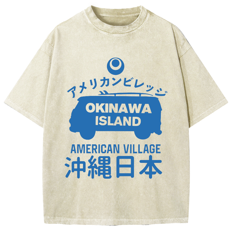 Okinawa American Village Vintage Washed T-shirt