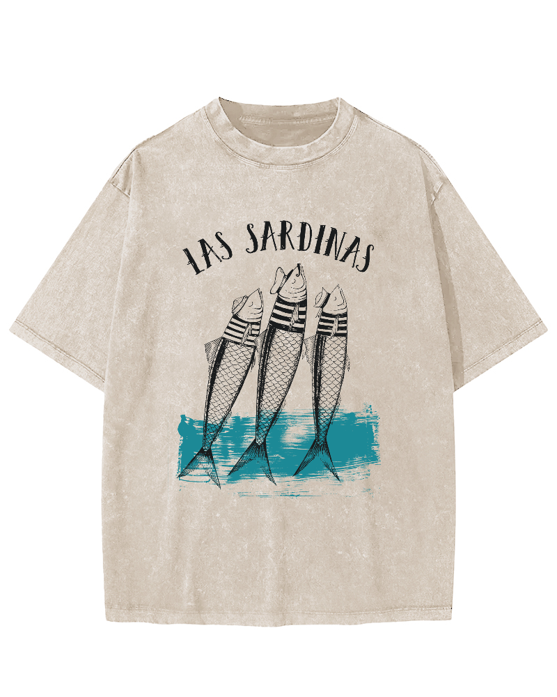 Las Sardinas Vintage Washed T-shirt