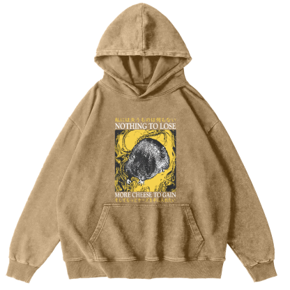 Mouse Pattern Japanese Sstyle Vintage Distressed Hoodie-Zazasy