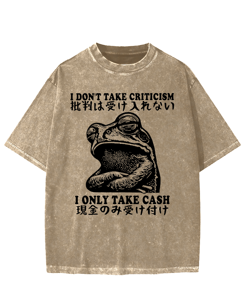 Frog Only Take Cash Vintage Washed T-shirt