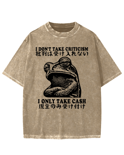 Frog Only Take Cash Vintage Washed T-shirt