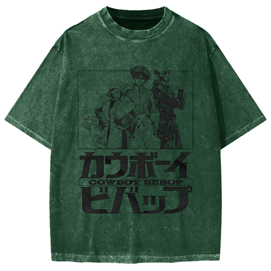 Cowboy Bebop Japanese Anime Vintage Washed T-shirt
