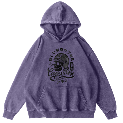 New Tokyo Motorcycle Race Vintage Distressed Hoodie-Zazasy