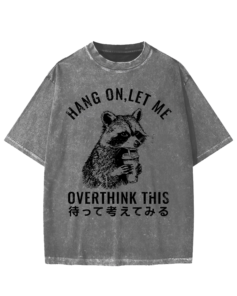 Thinking raccoon Vintage Washed T-shirt