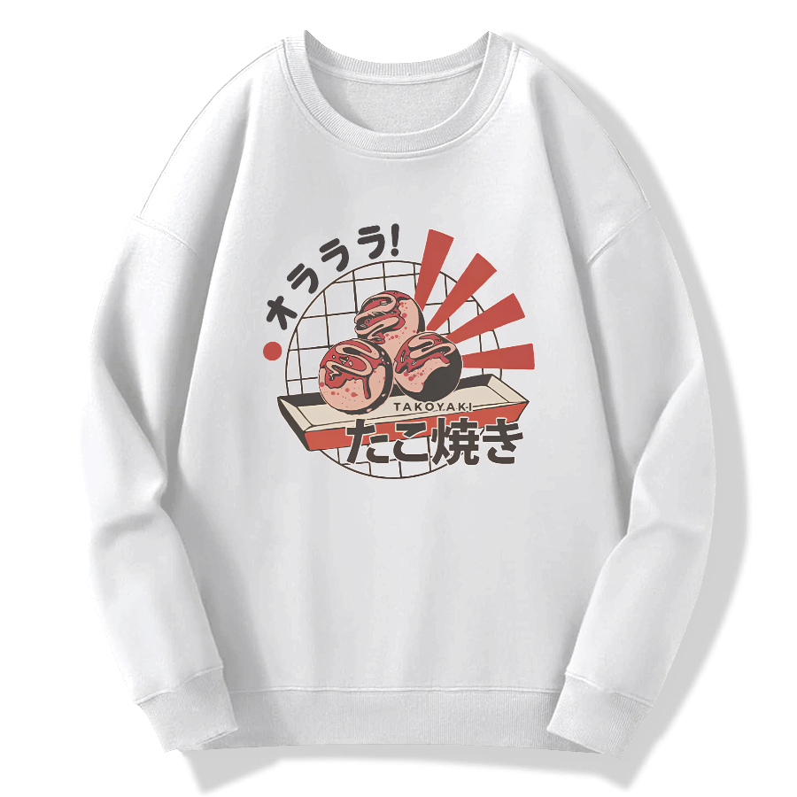 Takoyaki Japanese Cotton Pullover Sweatshirt
