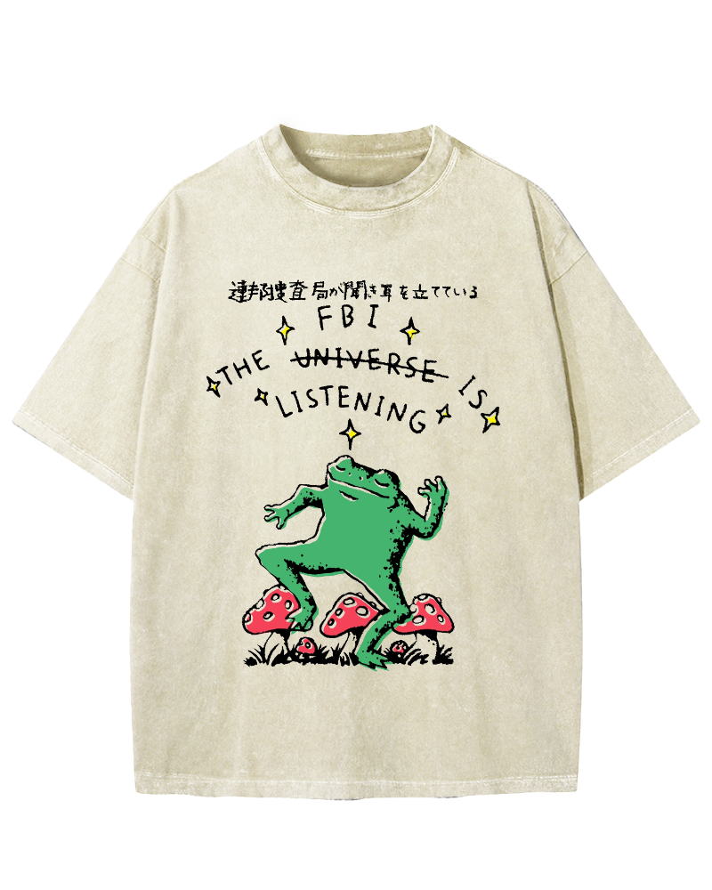 The FBI is listening Vintage Washed T-shirt