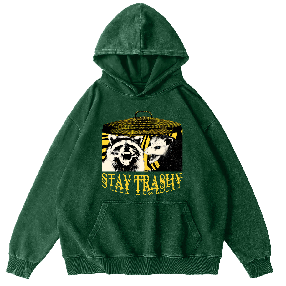 Raccoons and Mice Vintage Distressed Hoodie-Zazasy