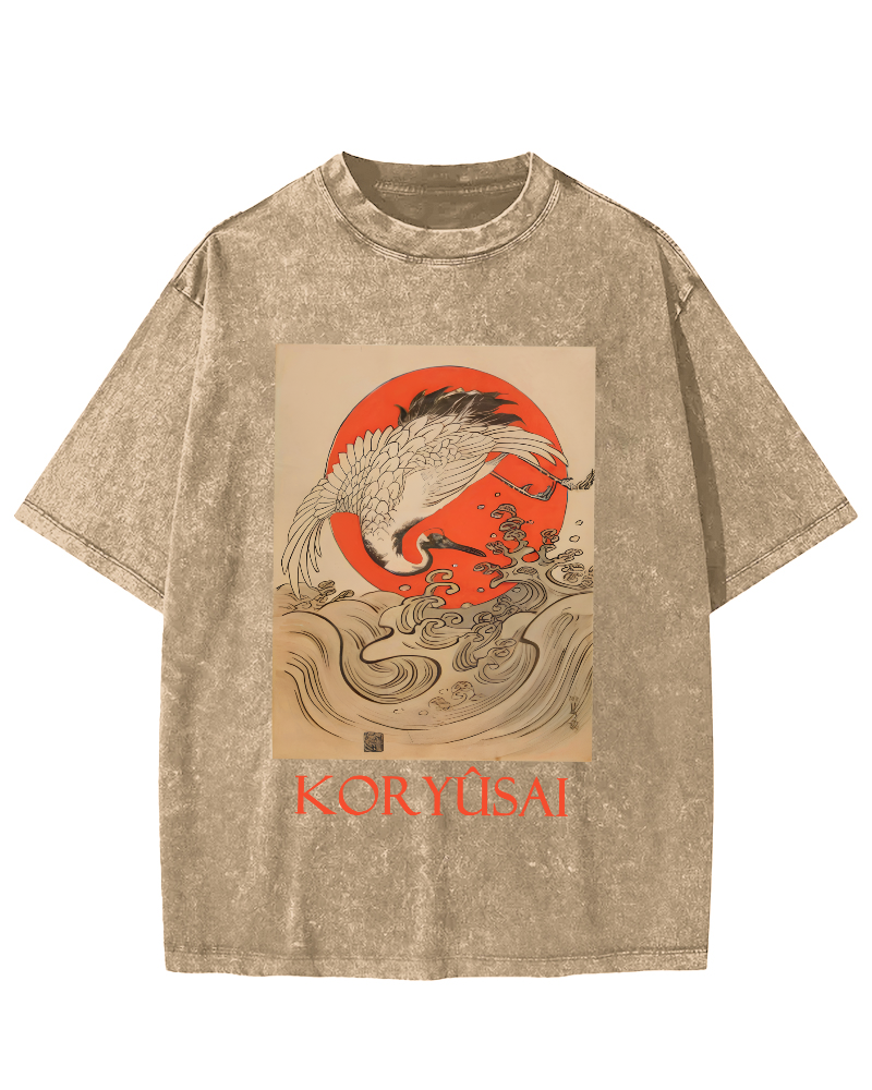 Koryusai Vintage Washed T-shirt-Zazasy