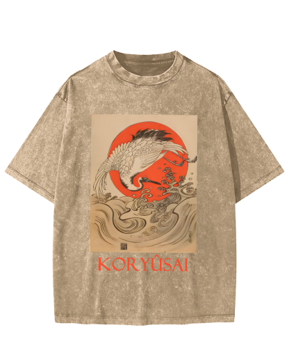 Koryusai Vintage Washed T-shirt-Zazasy