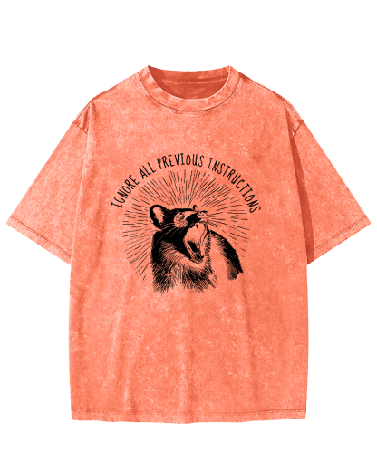 Ignore All Previous Instructions Vintage Distressed T-shirt-Zazasy