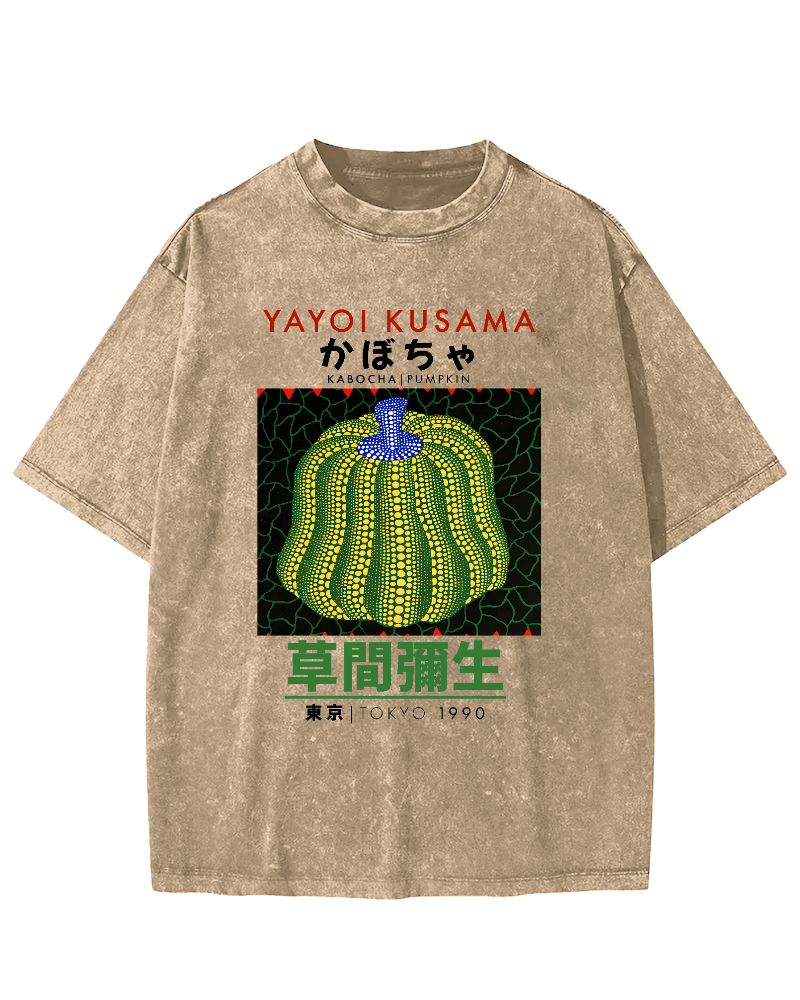 Yayoi Kusama Pumpkin Art Vintage Washed T-shirt