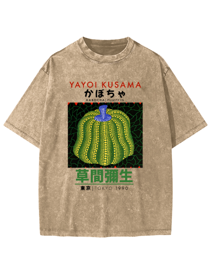 Yayoi Kusama Pumpkin Art Vintage Washed T-shirt