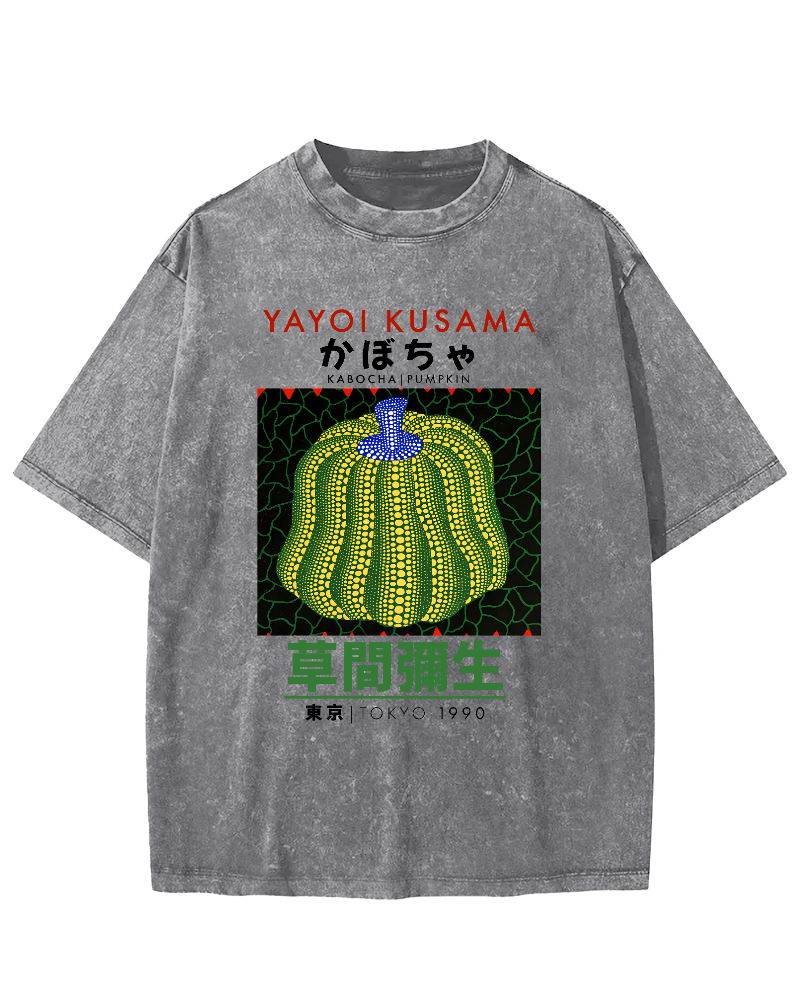 Yayoi Kusama Pumpkin Art Vintage Washed T-shirt