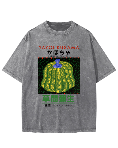 Yayoi Kusama Pumpkin Art Vintage Washed T-shirt