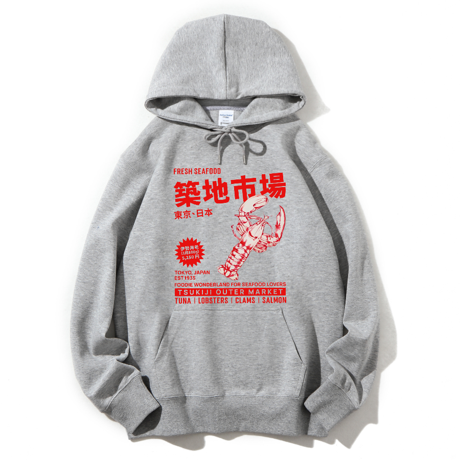 Tsukiji Seafood Market Cotton Hoodie