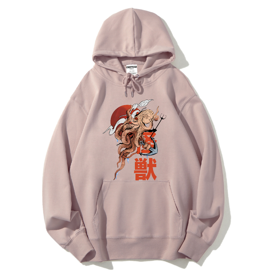 Japanese Octopus Cotton Hoodie