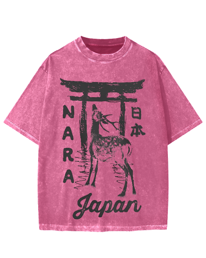Nara Japan Vintage Washed T-shirt